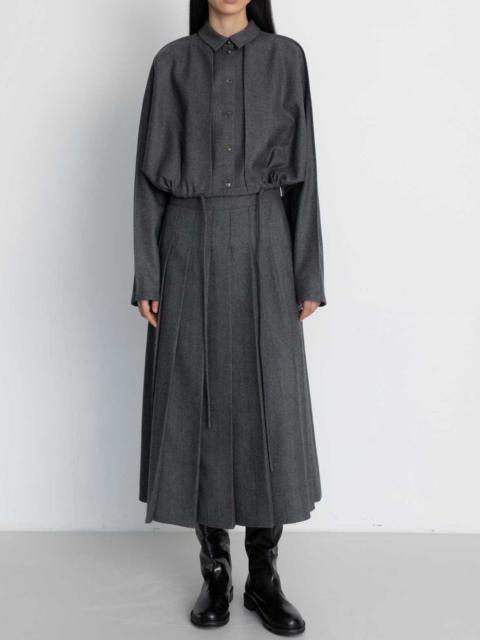 LE17SEPTEMBRE Front Pleats Wool Skirt - Grey