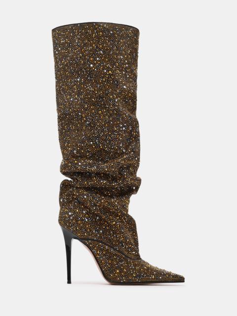 STEVE MADDEN ELONA BLACK/GOLD RHINESTONES