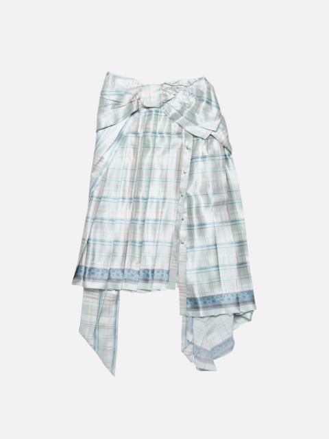 Acne Studios Silk skirt with bow - Aqua blue