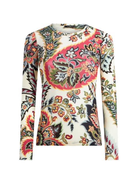 paisley-print jersey top