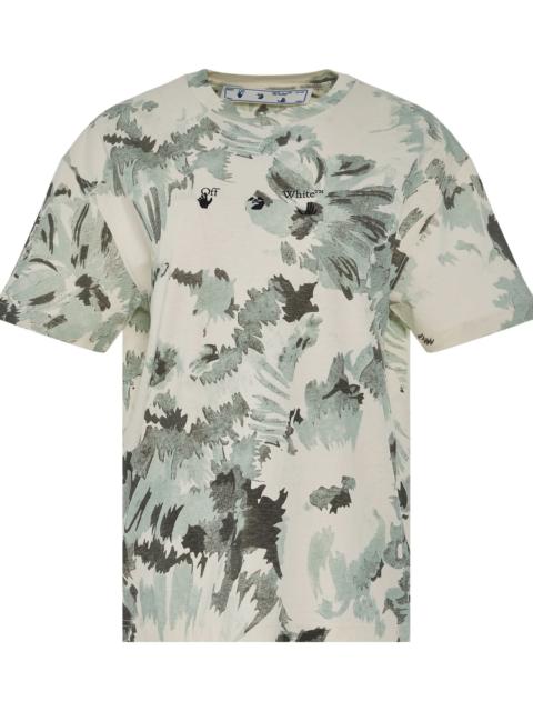 Off-White Floral Swimming Logo Regular T-Shirt in Multicolorcolor