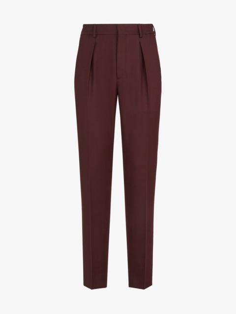 FENDI Burgundy wool pants