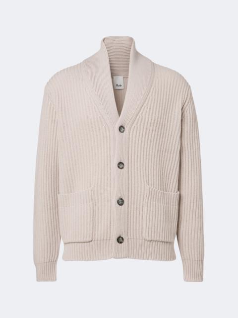 Allude Ribbed-knit wool and cashmere cardigan