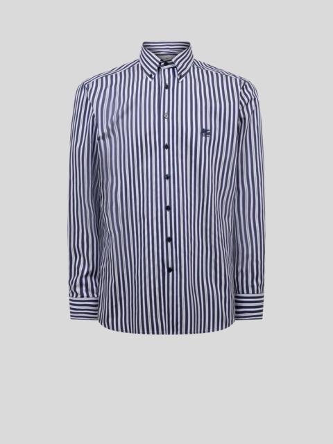 Etro STRIPED BUTTON-DOWN COTTON SHIRT