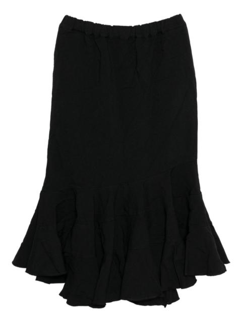 Comme des Garçons Comme des Garçons tiered fishtail skirt