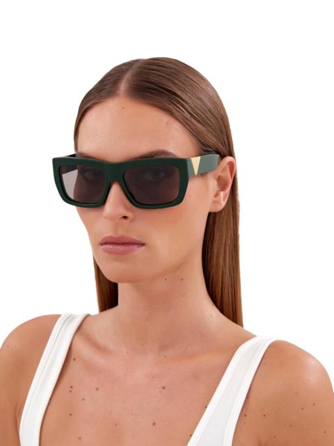 Bottega Veneta Women's Triangle 57MM Rectangular Sunglasses - Green