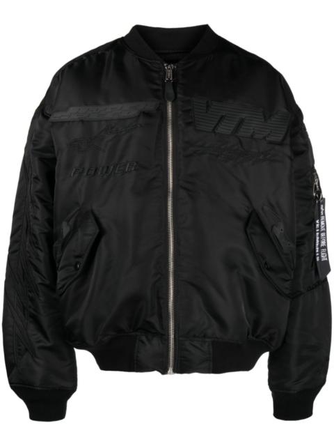 VETEMENTS logo-patch zip-up bomber jacket