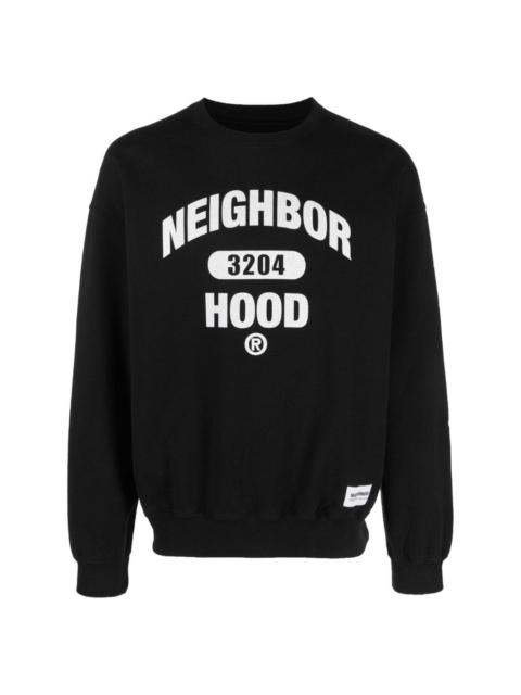 NEIGHBORHOOD logo-print college sweatshirt