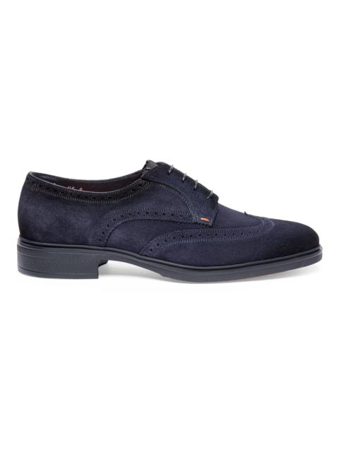 Santoni Men's Easy Suede Brogues - Blue
