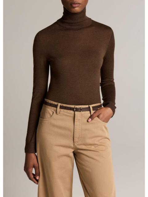 Vince Cashmere-Silk Slim Turtleneck Sweater