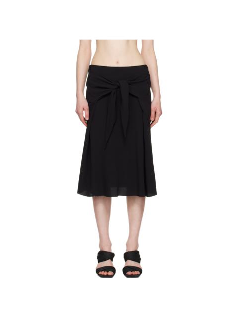 Rick Owens Black Hollywood Strutter Midi Skirt