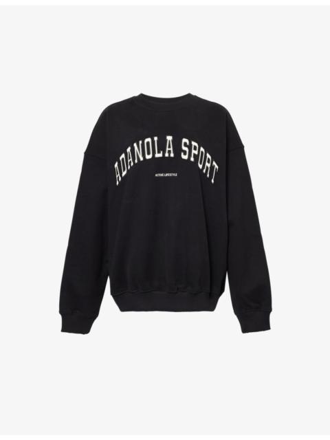 ADANOLA Logo-Embroidered Relaxed-Fit Cotton Sweatshirt