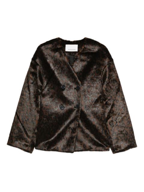 The Frankie Shop double-breasted patterned jacket