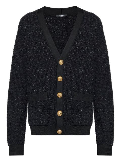 Balmain lion-head buttoned cardigan