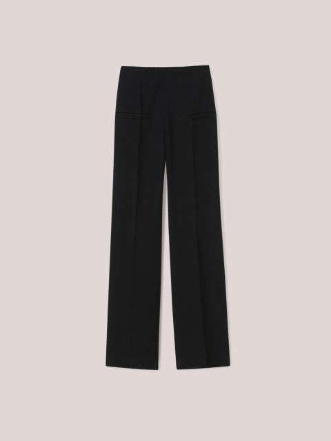 Nanushka ELYSIA - Boucle-crepe wide leg pants - Black