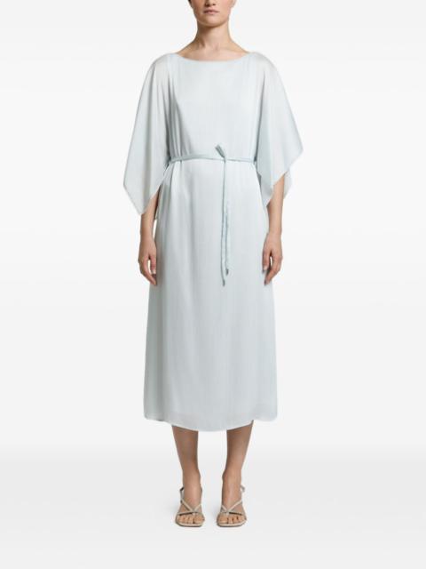 PESERICO crinkled tie-waist midi dress