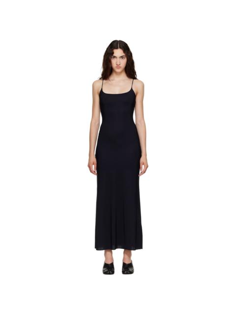 MM6 Maison Margiela Black Slip Maxi Dress