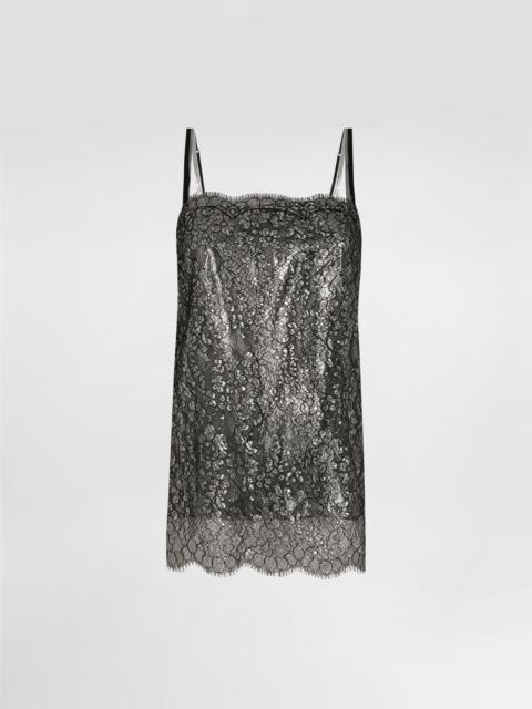 Dolce & Gabbana Lamé lace top