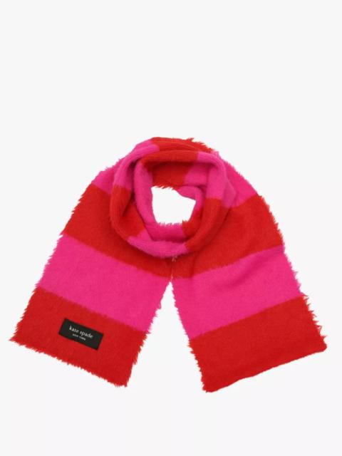 kate spade Awning Stripe Fuzzy Scarf