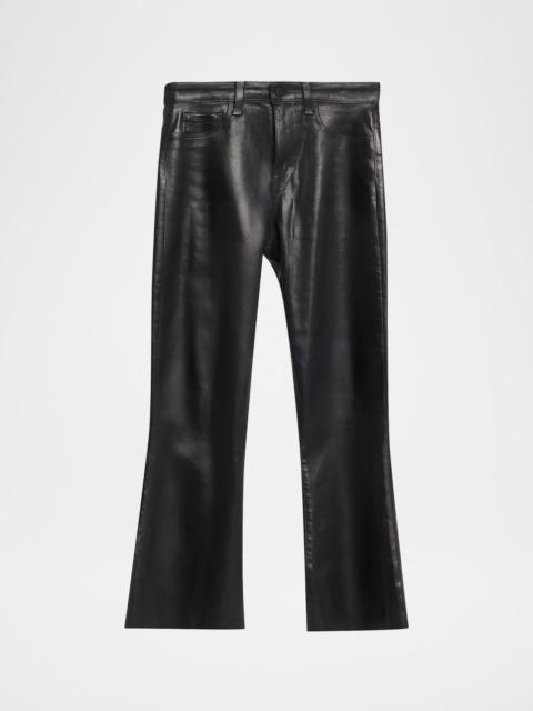 L'AGENCE Kendra High-Rise Coated Crop Jeans