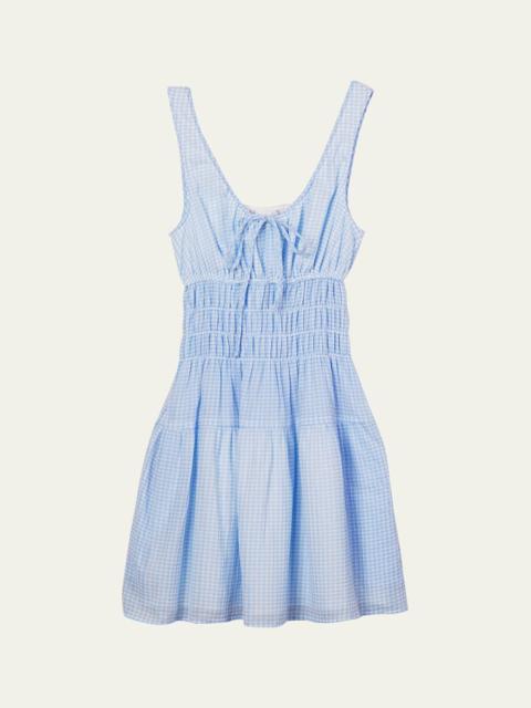 CIAO LUCIA! Gianluca Gingham Smocked Mini Dress