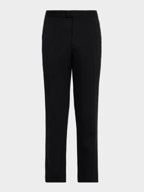 Burberry Men's Edwin Wool Flat-Front Trousers