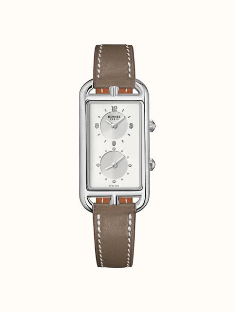 Hermès Nantucket Dual Time watch, Large model, 39 mm