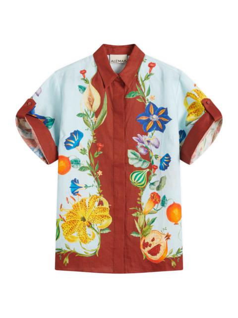 ALÉMAIS Alemais Dahlia Floral Linen Shirt