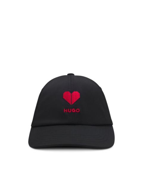 HUGO heart-embroidered logo cap