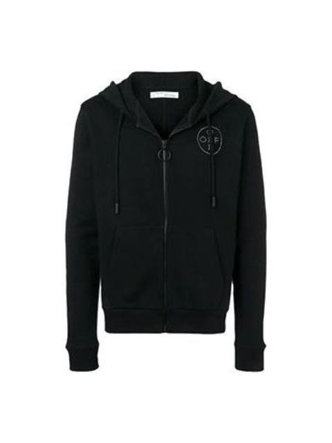 Off-White OFF-WHITE SS19 Embellished Logo Hooded Jacket OMBE001R190030101008
