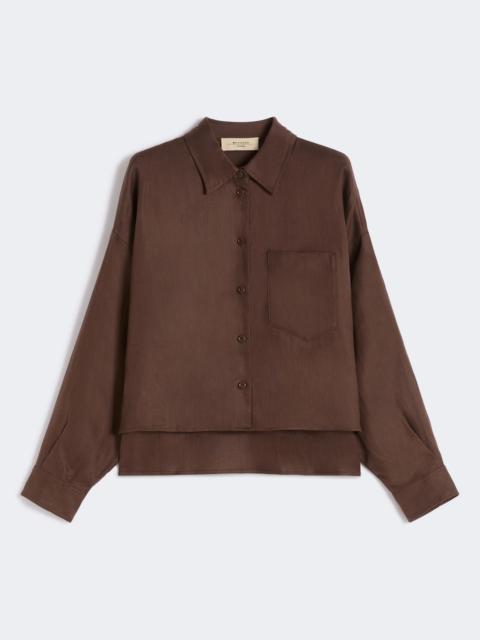 WEEKEND Max Mara Linen canvas jacket - CHOCOLATE