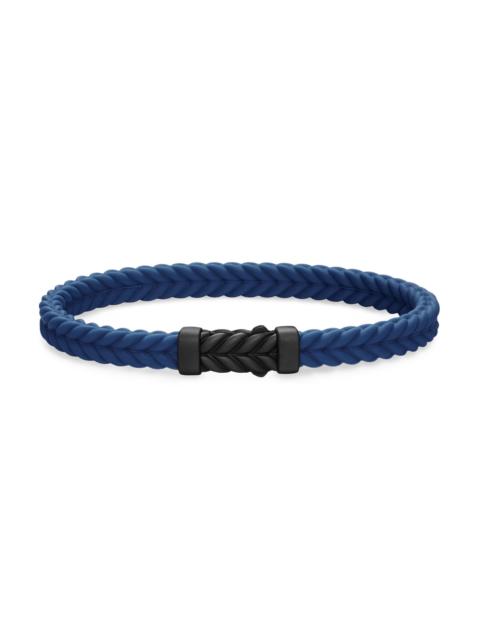 DAVID YURMAN Men's Chevron Rubber Bracelet - Black