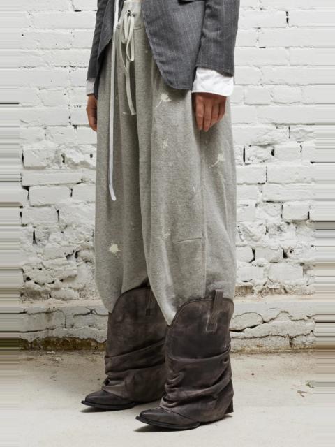 R13 ARTICULATED KNEE SWEATPANT - HEATHER GREY