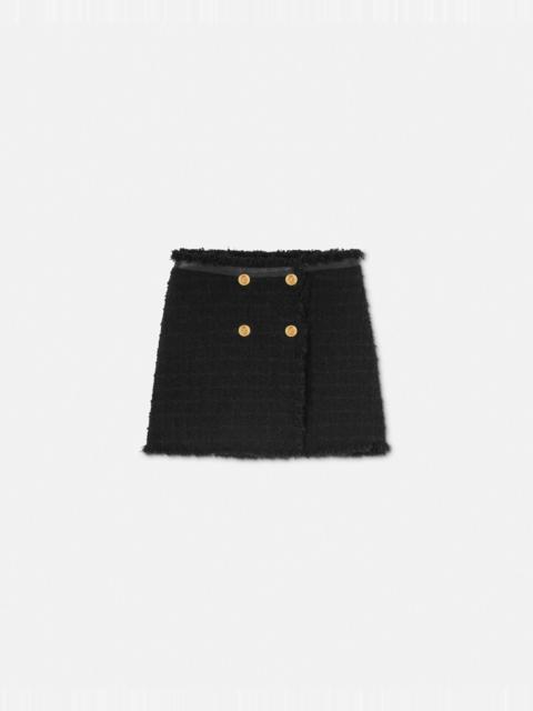 VERSACE Bouclé Tweed Mini Skirt