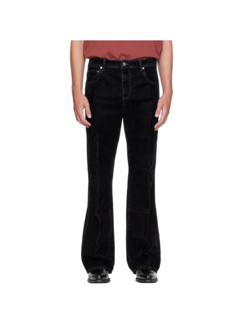 AMIRI Black Vintage Cut Flock Denim Jeans