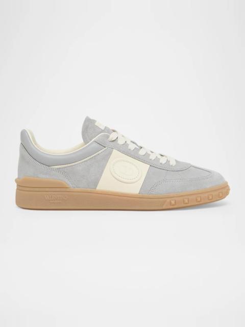 Valentino Colorblocked Suede Low-Top Sneakers