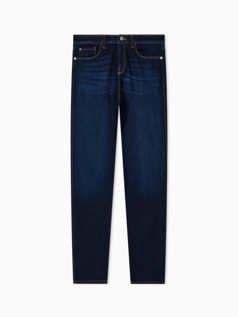 EMPORIO ARMANI J20 HIGH-WAISTED SUPER-SKINNY LEG JEANS IN VISCOSE DENIM