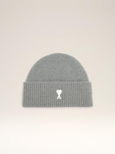 AMI Paris GREY ALPACA STRIPED AMI DE COEUR BEANIE