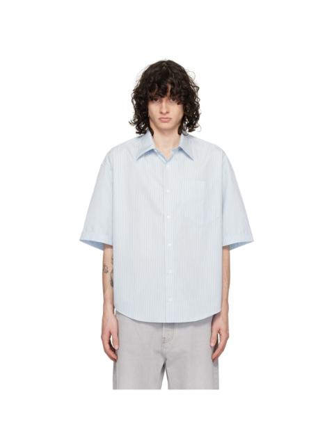 AMI Paris Blue & Off-White Stripe Shirt