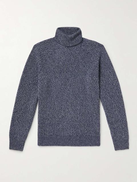 Ribbed Virgin Wool, Cashmere and Silk-Blend Rollneck Sweater