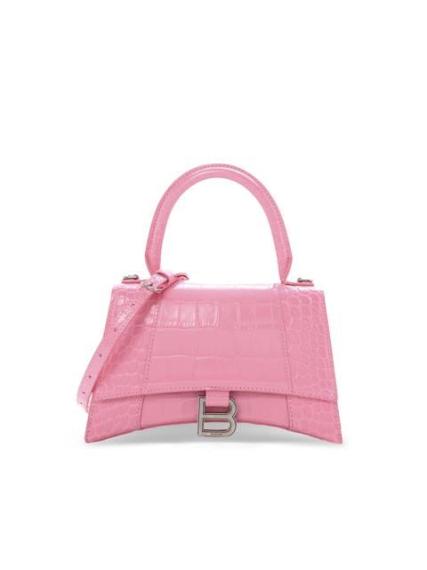 BALENCIAGA Hourglass crocodile-embossed tote bag