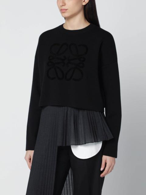 Loewe Black cropped wool-blend sweater