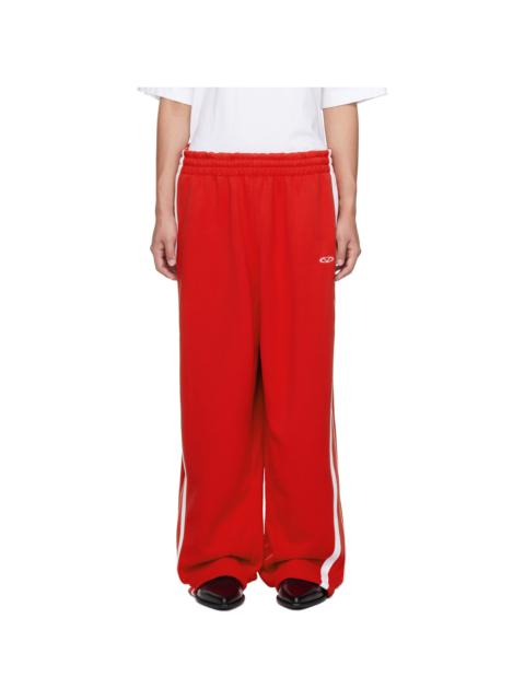 VETEMENTS Red Oval Logo Gym Sweatpants