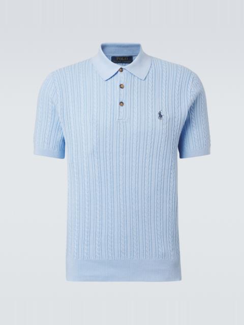 Polo Ralph Lauren Cable-knit cotton polo sweater