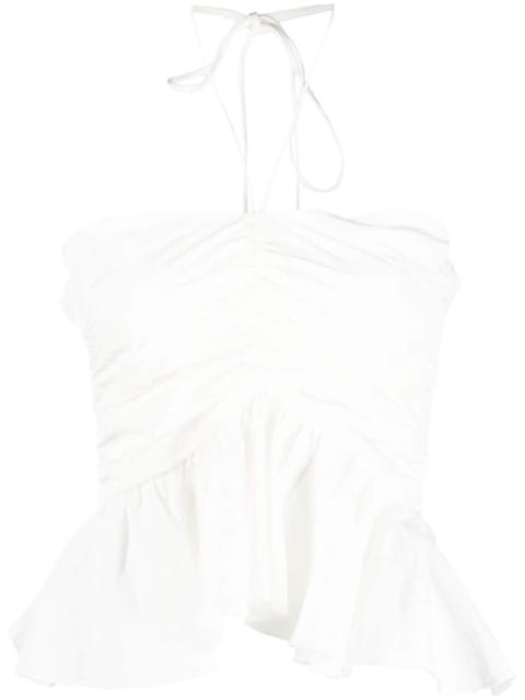 MSGM ruched halterneck top