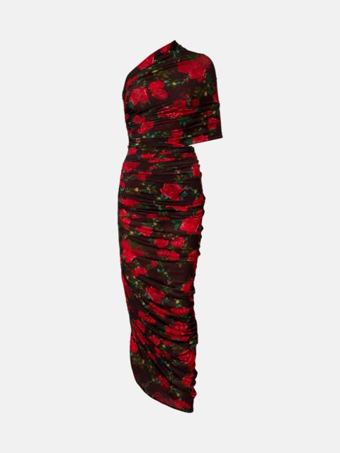 MAGDA BUTRYM Floral ruched midi dress