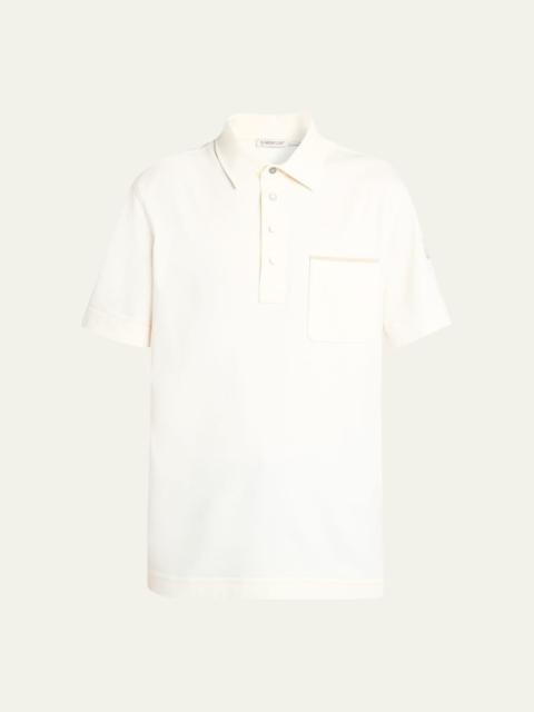 Moncler Men's Short-Sleeve Cotton Pique Polo Shirt