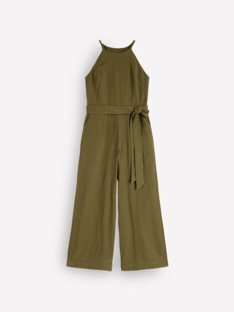 BODEN Rosa Double Cloth Jumpsuit-Olive