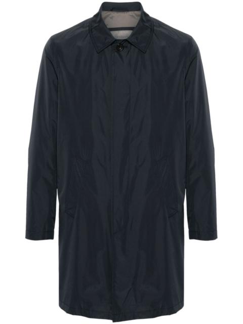 CORNELIANI spread-collar buttoned raincoat