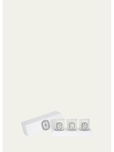 Diptyque Mini Baies (Berries), Figuier (Fig) & Roses Candle Discovery Set, 3 x 2.4 oz.
